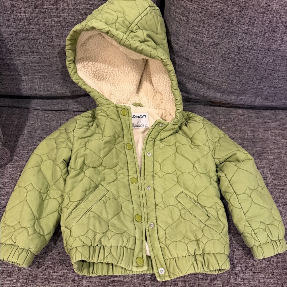 Sherpa trim Quilted Hooded Jacket